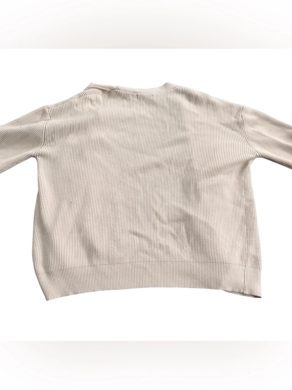 Lillusory Cream Ribbed Cardigan size M women